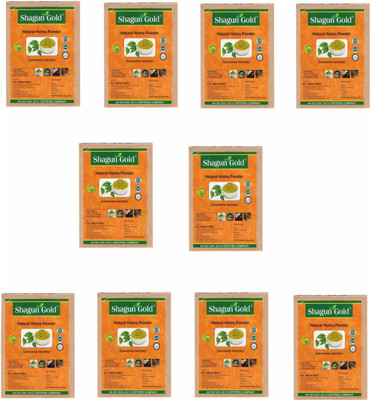 

shagun gold Pure Organic henna powder for hair coloring 100gmX10(1000 g)