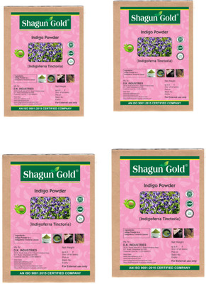 

shagun gold Organic Indigo powder for hair coloring black shine 100gmX4(400 g)