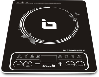 

iBELL Crown Slim 50 2200-Watt Induction Cooktop(Black, Push Button)