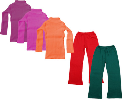 IndiWeves Girls Casual Top Pyjama(MUltiColor)