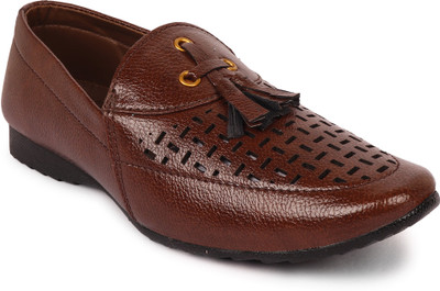 

SIYA Boys Slip on Loafers(Brown, Uk/india