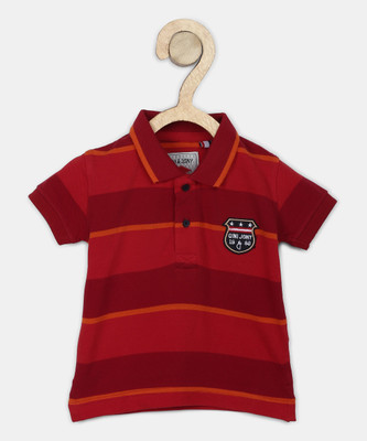 gini-jony-boys-striped-cotton-blend-t-shirtred-pack-of-1