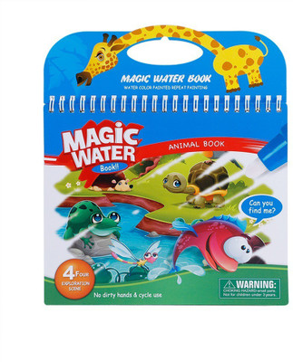 

Bestie Toys Magic Water Coloring Drawing Book with Pen Kids Children Painting Educational Toy(Multicolor)