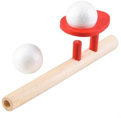 

Miss & Chief Wooden Funny Floating Ball Game Toy with two Styrofoam Balls for Kids(Multicolor)