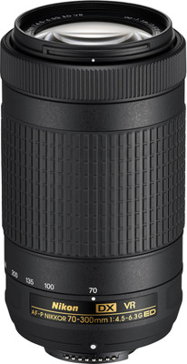 

Nikon AF-P DX NIKKOR 70-300mm f/4.5-6.3G ED VR Lens(Black, 70-300)