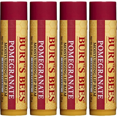 

Burt's Bees 100% Natural Moisturizing Lip Balm, Pomegranate, 4 Tubes NA(Pack of: 4, 2 g)