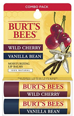 

Burt's Bees 100% Natural Lip Balm, Wild Cherry and Vanilla Bean Blister Box, 0.3 Ounce, 2 Count NA(Pack of: 2, 2 g)