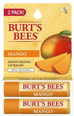 

Burt's Bees 100% Natural Moisturizing Lip Balm, Mango, 2 Tubes in Blister Box NA(Pack of: 1, 2 g)