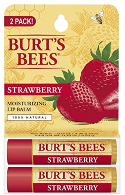 

Burt's Bees 100% Natural Moisturizing Lip Balm, Strawberry with Beeswax & Fruit Extracts - 2 Tubes NA(Pack of: 2, 2 g)
