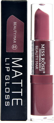 

Miss rose waterproof maroon colour matte lip gloss 3 ml mirror beauty mar 22(3 ml, maroon)