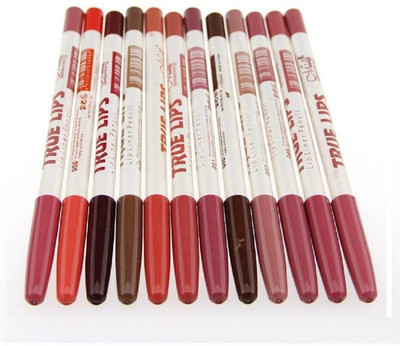 

BBMENOW True Lips Set of 12 Creamy Lip Liner Pencils (Mix)(MULTICOLOUR)