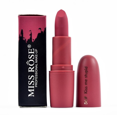 MISS ROSE SOFT CREAM MATTE LIPSTICK BULLET 56(BROWN, 3.2 ml)