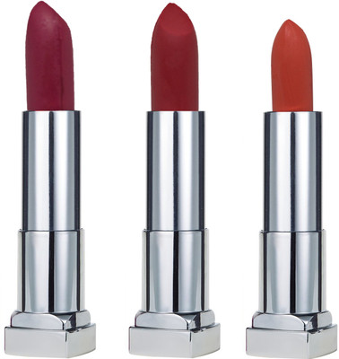 

KRAYONS SHEER MATTE LIPSTICK HOT AND BOLD SOFT CREAMY MATTE LIPSTICK (SET OF 3)(SHOCKING PINK, SALSA RED, SUNSET ORANGE)