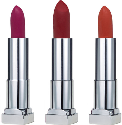 

KRAYONS SHEER MATTE LIPSTICK HOT AND BOLD SOFT CREAMY MATTE LIPSTICK (SET OF 3)(FRENCH ROSE, SALSA RED, SUNSET ORANGE)