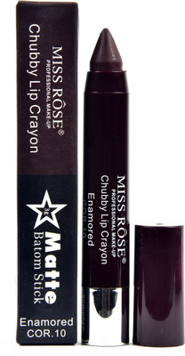 

MISS ROSE Matte Lipstick / Lip Crayon Chubby 10(DARK BROWN)