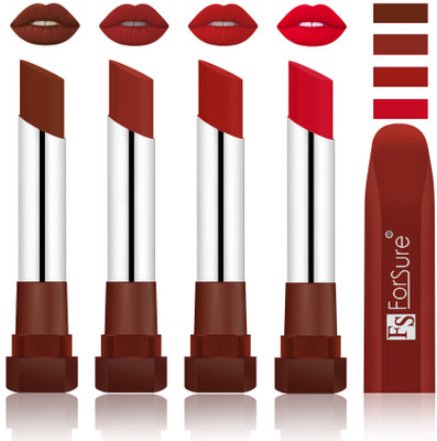 

Forsure New & Improved Stylish English Lipsticks(Wine, Chocolate, Beown, Red)