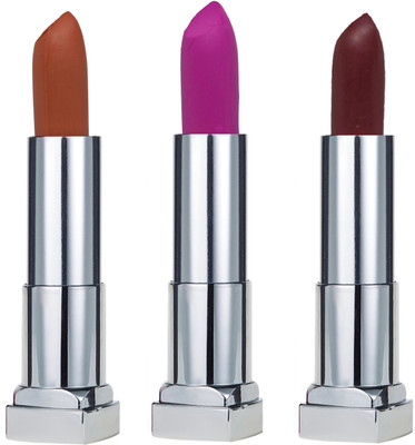 

KRAYONS SHEER MATTE LIPSTICK HOT AND BOLD SOFT CREAMY MATTE LIPSTICK (SET OF 3)(NUDE SKIN, ROSE PETALS, CHERRY MAROON)