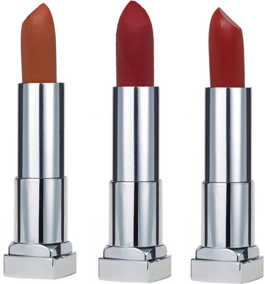

KRAYONS SHEER MATTE LIPSTICK HOT AND BOLD SOFT CREAMY MATTE LIPSTICK (SET OF 3)(NUDE SKIN, SALSA RED, ORANGE TANGO)