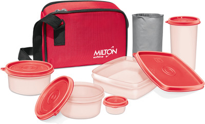 

Milton Prime Lunch Trendy Tiffin Set 5 Containers Lunch Box(780 ml), Red