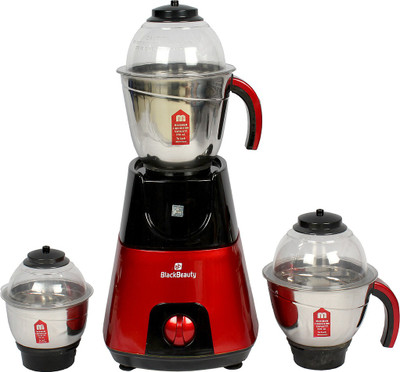 

Black Beauty PUNTO 750 Mixer Grinder(Black And Red, 3 Jars)