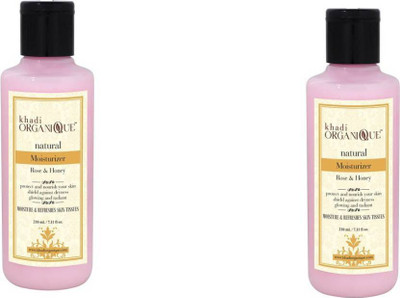 

khadi organique Rose and honey Moisturizer -Pack of 2 (420 ml)(420 ml)