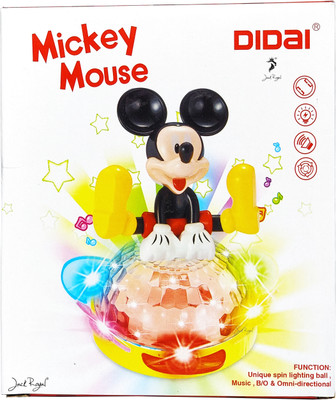 

Jack Royal 4D Musical Mickey Mouse Toy With unique Spin Lighting Ball, Music, B/O & Omni-directinal(Multicolor)