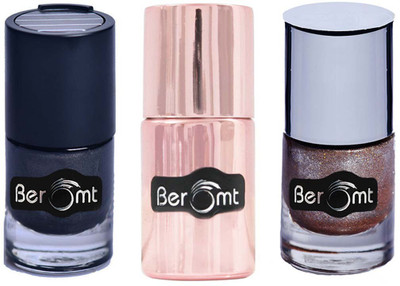 

Beromt Nail Polish Combo Pack of 3 Shoot Black, Rose Rust, Gold Leaf(Pack of 3)