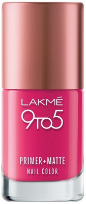 

Lakme 9 to 5 Primer Plus Matte Nail Color Magenta Matte Magenta