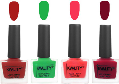 

Kwality nail_polish Red,Green,Pink Mania,Berry(Pack of 4)