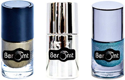 

Beromt Nail Polish Combo Pack of 3 Guinea Gold, Aqua Marine, Sterling Silver(Pack of 3)