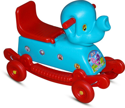 

Akshat 2-In-1 Rocker Cum Ride-On Toy For Kids Elephant Baby Rider(Blue, Red)