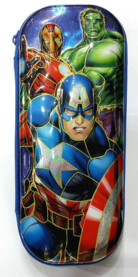 

Funcart Avenger Pencil box pouch with 3D character Art Plastic Pencil Box(Set of 1, Blue)