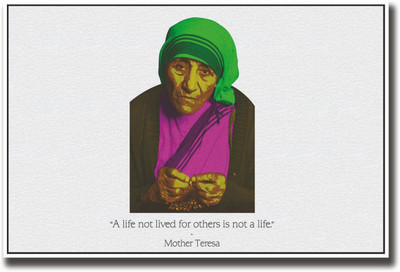 

Aabhaas Mother Teresa Wall Poster Fine Art Print(12 inch X 18 inch, Rolled)