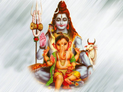 

Aabhaas Ganesha Wall Poster Fine Art Print(12 inch X 18 inch, Rolled)