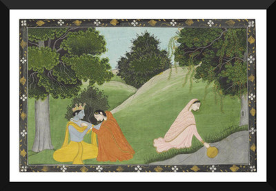 

Aabhaas Radha Krishna Wall Poster Fine Art Print(12 inch X 18 inch, Rolled)