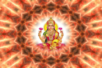 

Aabhaas Mata Lakshmi Wall Poster Fine Art Print(12 inch X 18 inch, Rolled)