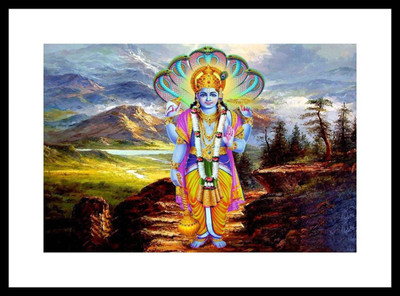 Aabhaas Vishnu Wall Poster Fine Art Print(12 inch X 18 inch, Rolled)