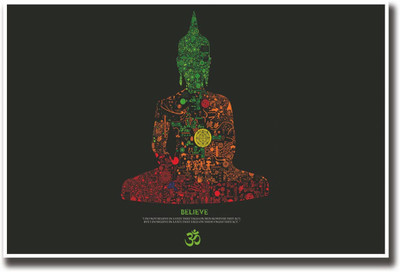 

Aabhaas Buddha Wall Poster Fine Art Print(12 inch X 18 inch, Rolled)
