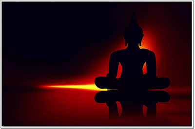 Aabhaas Buddha Wall Poster Fine Art Print(12 inch X 18 inch, Rolled)