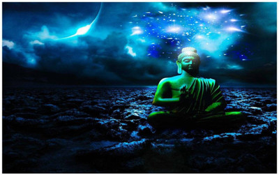 

Aabhaas Buddha Wall Poster Fine Art Print(12 inch X 18 inch, Rolled)