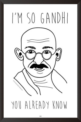 

Aabhaas Mahatma Gandhi Wall Poster Fine Art Print(12 inch X 18 inch, Rolled)