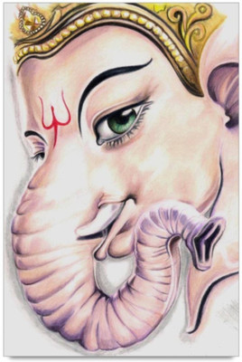 

Aabhaas Ganesha Wall Poster Fine Art Print(12 inch X 18 inch, Rolled)