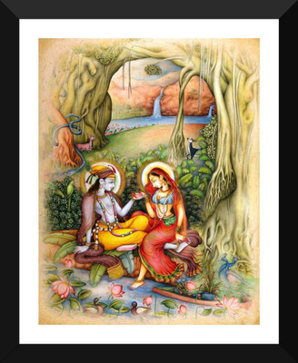 

Aabhaas Radha Krishna Wall Poster Fine Art Print(12 inch X 18 inch, Rolled)