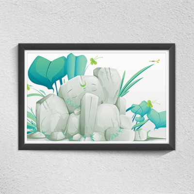 

Aabhaas Ganesha Wall Poster Fine Art Print(12 inch X 18 inch, Rolled)