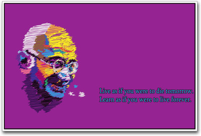

Aabhaas Mahatma Gandhi Wall Poster Fine Art Print(12 inch X 18 inch, Rolled)
