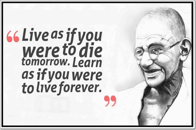 

Aabhaas Mahatma Gandhi Wall Poster Fine Art Print(12 inch X 18 inch, Rolled)