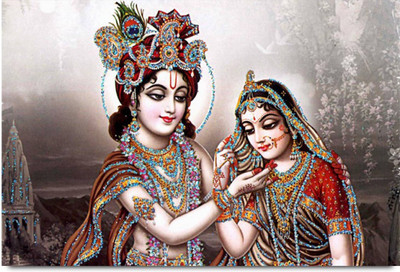 

Aabhaas Radha Krishna Wall Poster Fine Art Print(12 inch X 18 inch, Rolled)