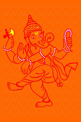

Aabhaas Ganesha Wall Poster Fine Art Print(12 inch X 18 inch, Rolled)
