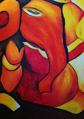 

Aabhaas Ganesha Wall Poster Fine Art Print(12 inch X 18 inch, Rolled)