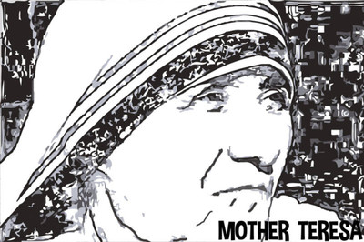 

Aabhaas Mother Teresa Wall Poster Fine Art Print(12 inch X 18 inch, Rolled)